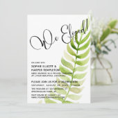 水彩の緑の我々は駆け落ち！後結婚の 招待状 (スタンド正面)