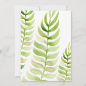 水彩の緑の我々は駆け落ち！後結婚の 招待状 (裏面)