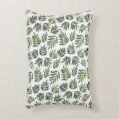 水彩の緑の枝模様 アクセントクッション (正面(垂直))