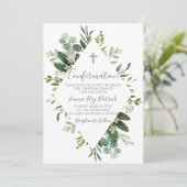 水彩の緑の枠の確認 招待状 (スタンド正面)