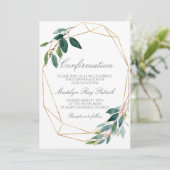 水彩の緑の枠の確認 招待状 (スタンド正面)