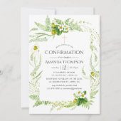 水彩の緑の確認 招待状 (正面)