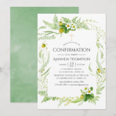 水彩の緑の確認 招待状 (正面/裏面)