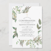 水彩の緑の確認 招待状 (正面)