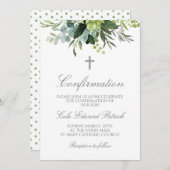 水彩の緑の確認 招待状 (正面/裏面)