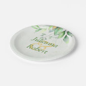 水彩の緑の紙プレート ペーパープレート (アングル)