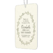 水彩の緑の葉ベビシャワーパーティーの好意 カーエアーフレッシュナー (左)