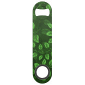 水彩の緑の葉色のパターン スピード栓抜き (裏面)