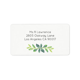 水彩の緑の離れ住所 シール