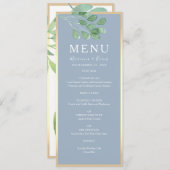 水彩の緑結婚のメニュー メニュー (正面/裏面)