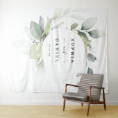 水彩の緑結婚の背景 タペストリー (インサイチュ(横))