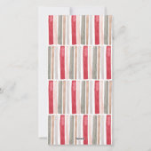 水彩の縞模様の写真 シーズンカード (裏面)