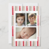 水彩の縞模様の写真 シーズンカード (正面)