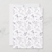 水彩の繊細な紫の花　初めての聖体拝領 招待状 (裏面)