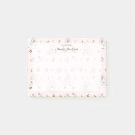 水彩の羊とペンギンのスイーツドリーム|ピンクの名前 ポストイット