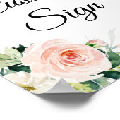 水彩の美しい庭の花 - オーダーメイド ポスター (角)