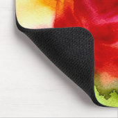 水彩の美しい抽象的なバラのアート マウスパッド (コーナー)