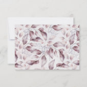 水彩の美しい秋の花の出欠確認カード 出欠カード (裏面)