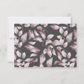 水彩の美しい秋の花のRSVPカード 出欠カード (裏面)