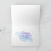 水彩の羽と葉のパターンありがとう サンキューカード (内部)