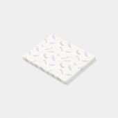 水彩の羽と葉枝のパターン ポストイット (アングル)