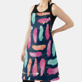 水彩の羽の継ぎ目のない棒芳模様 エプロン (インサイチュ)