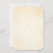 水彩の羽毛パターン ファミリー リユニオン 招待状 (裏面)