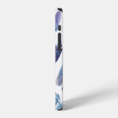 水彩の羽：シームレスなエアリーな模様 iPhoneケース (左側面)
