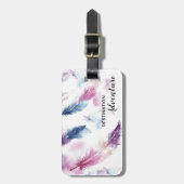 水彩の羽 ラゲッジタグ (正面縦)