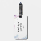 水彩の羽 ラゲッジタグ (裏面縦)