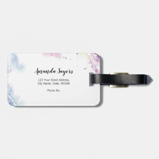 水彩の羽 ラゲッジタグ (裏面横)