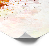 水彩の背景にブルーズのスカイライン ポスター (角)