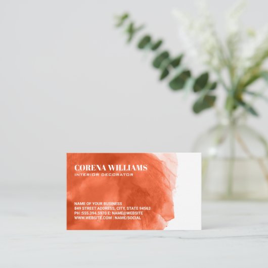 水彩の背芸術的景 名刺 (スタンド正面)