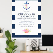 水彩の航海の詰め結婚抜き式 ポスター (ホームオフィス)