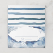 水彩の航海をテーマにしたウェディングシャワーまたは結婚式 プレイスカード (外部開封)