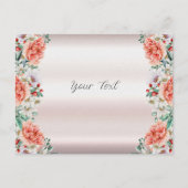 水彩の芍薬の花のポストカード ポストカード (正面)