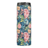 水彩の芍薬の花のモノグラム タンブラー (裏面)