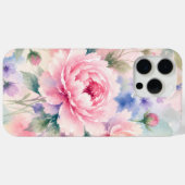 水彩の芍薬の花 Case-Mate iPhoneケース (裏面 (横))