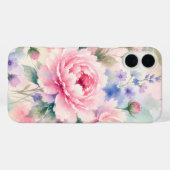 水彩の芍薬の花 Case-Mate iPhoneケース (裏面 (横))