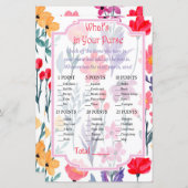 水彩の花あなたの財布のゲームの中に何がある (正面/裏面)