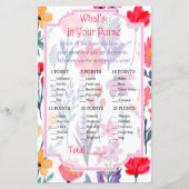 水彩の花あなたの財布のゲームの中に何がある (正面)