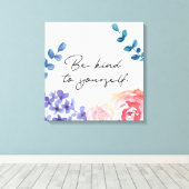 水彩の花がインスピレーションを受け優しく キャンバスプリント (インサイチュ (ウッドフロア))