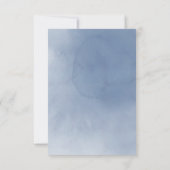 水彩の花とフェイク金ゴールド詳細 | 結婚s 招待状 (裏面)