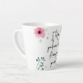 水彩の花と友情 カフェラテマグ (左アングル)