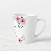 水彩の花と友情 カフェラテマグ (右)
