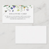 水彩の花と蜂のシャワー 封筒カード エンクロージャーカード (正面/裏面)