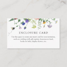 水彩の花と蜂のシャワー 封筒カード