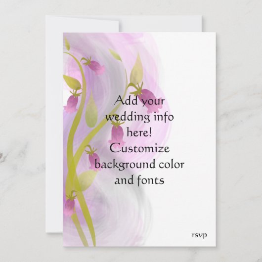 水彩の花のウェディングセット - ピンクの花 (正面)