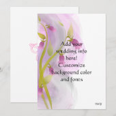 水彩の花のウェディングセット - ピンクの花 (正面/裏面)