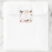 水彩の花のパターン種子セーバーエンベロープ スクエアシール (バッグ)